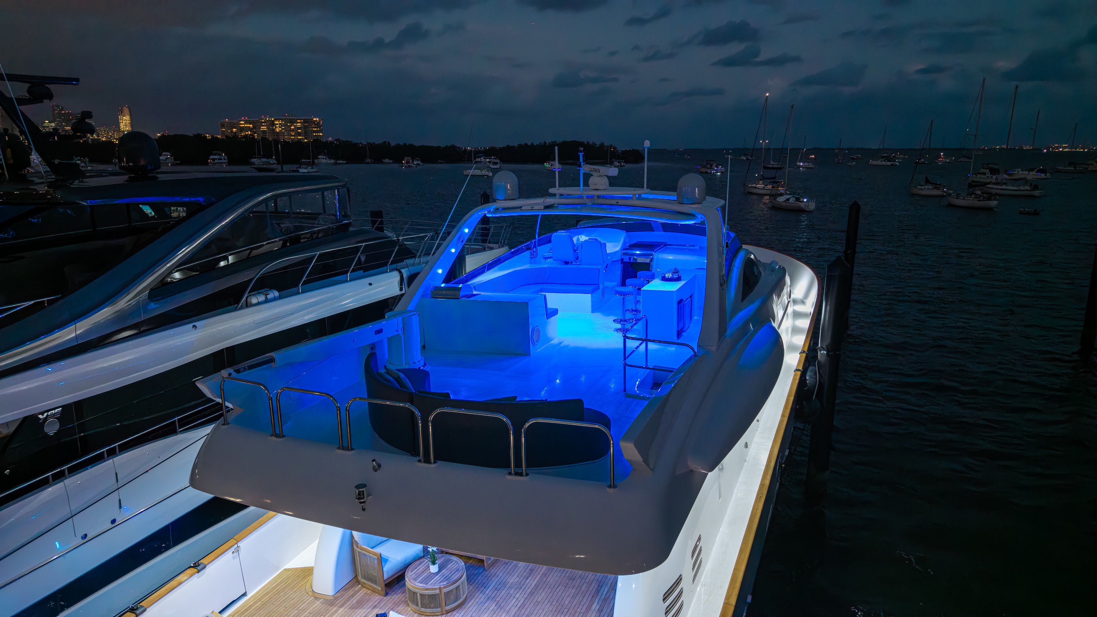 110ft Antago blue LED deck night