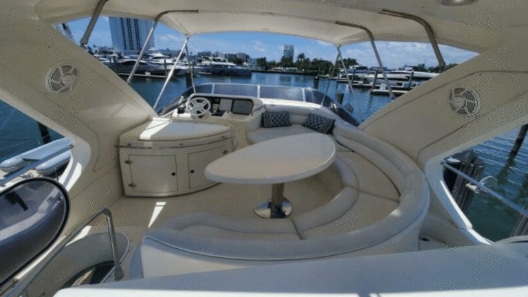 57ft Azimut Monaco flybridge cockpit