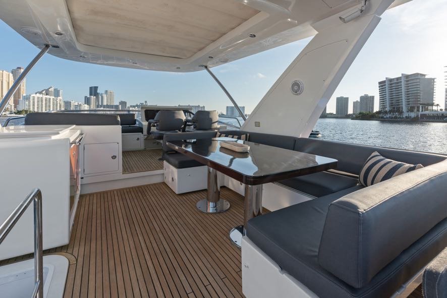 Paragon flybridge teak deck