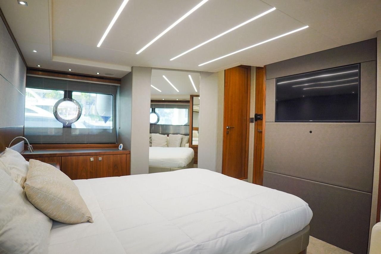 60ft Sunseeker Predator master cabin